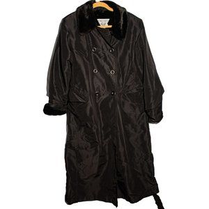 Marvin Richards Lamswool Black Dress Trench Coat